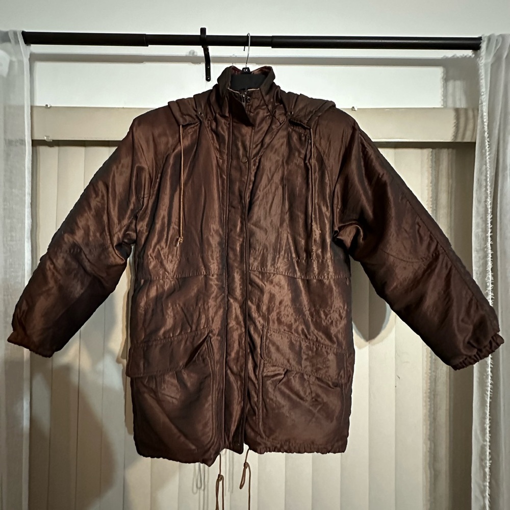 Fleet Street Down Explosion Jacket Coat Size M Br… - image 2